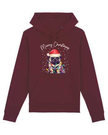 de Craciun cu luminite - Pug Burgundy