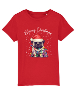 de Craciun cu luminite - Pug Tricou mânecă scurtă  Copii Mini Creator