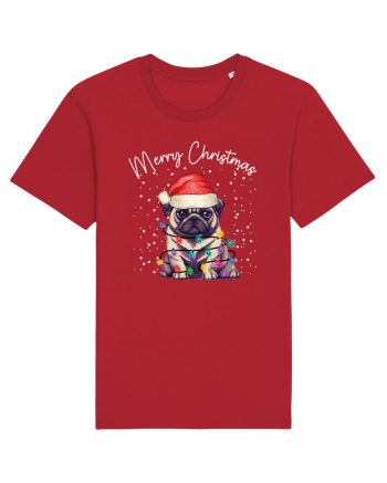 de Craciun cu luminite - Pug Red