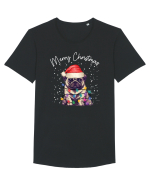 de Craciun cu luminite - Pug Tricou mânecă scurtă guler larg Bărbat Skater
