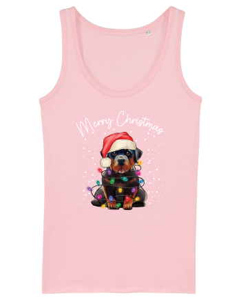 de Craciun cu luminite - Rottweiler Cotton Pink