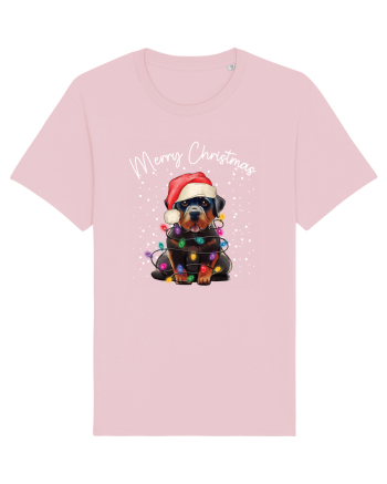 de Craciun cu luminite - Rottweiler Cotton Pink