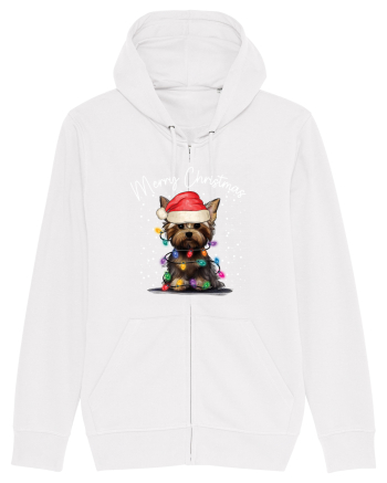 de Craciun cu luminite - Yorkshire Terrier White