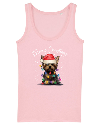 de Craciun cu luminite - Yorkshire Terrier Cotton Pink