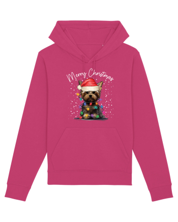 de Craciun cu luminite - Yorkshire Terrier Raspberry