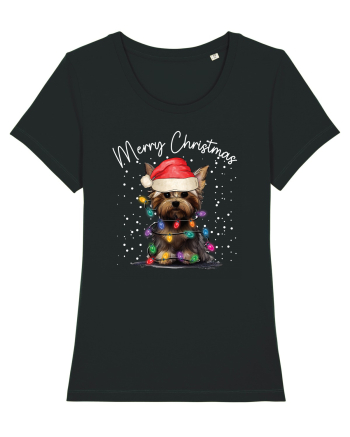 de Craciun cu luminite - Yorkshire Terrier Black