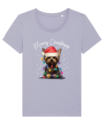 de Craciun cu luminite - Yorkshire Terrier Lavender