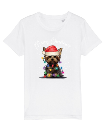 de Craciun cu luminite - Yorkshire Terrier White