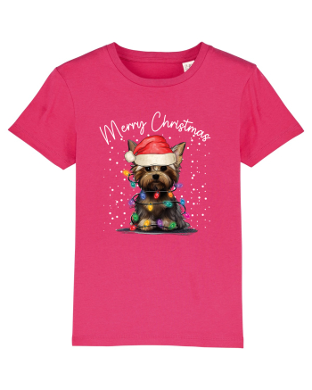 de Craciun cu luminite - Yorkshire Terrier Raspberry