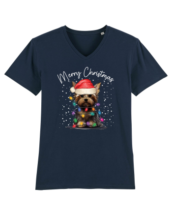 de Craciun cu luminite - Yorkshire Terrier French Navy