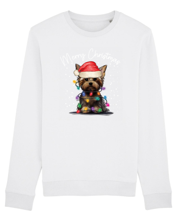 de Craciun cu luminite - Yorkshire Terrier White