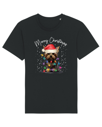 de Craciun cu luminite - Yorkshire Terrier Black
