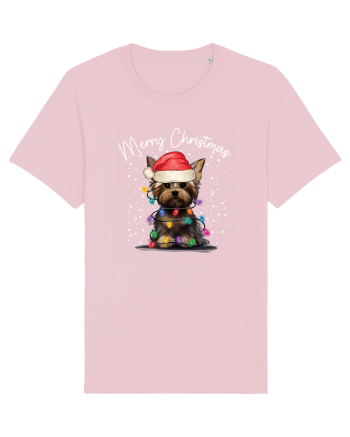de Craciun cu luminite - Yorkshire Terrier Cotton Pink