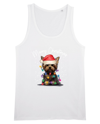 de Craciun cu luminite - Yorkshire Terrier White