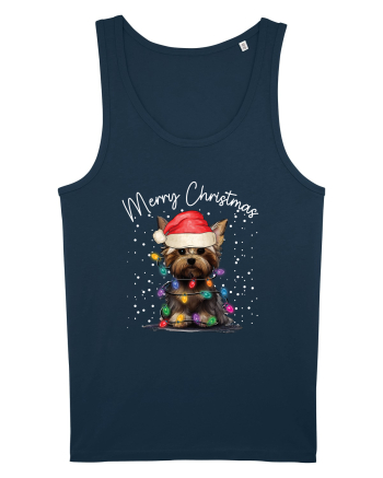 de Craciun cu luminite - Yorkshire Terrier Navy