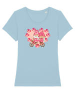 Cuplu de gnomi Tricou mânecă scurtă guler larg fitted Damă Expresser