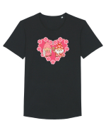 Cuplu de gnomi Tricou mânecă scurtă guler larg Bărbat Skater