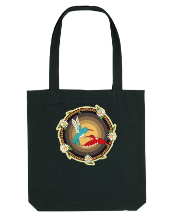 Cuplu de păsări colibri retro Black