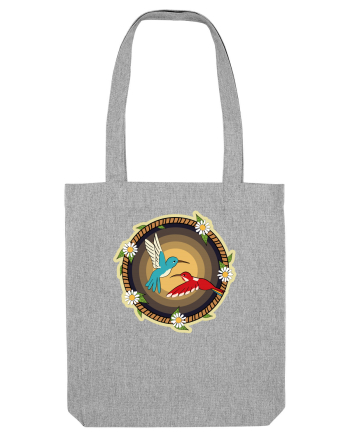 Cuplu de păsări colibri retro Heather Grey