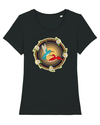Cuplu de păsări colibri retro Black