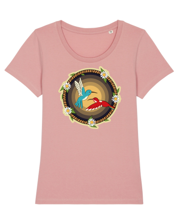 Cuplu de păsări colibri retro Canyon Pink