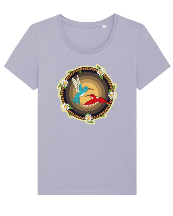 Cuplu de păsări colibri retro Lavender