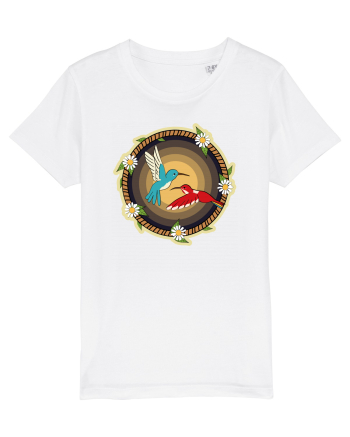 Cuplu de păsări colibri retro White