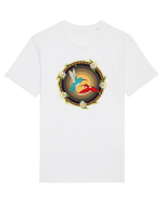 Cuplu de păsări colibri retro Tricou mânecă scurtă Unisex Rocker