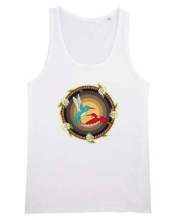 Cuplu de păsări colibri retro White