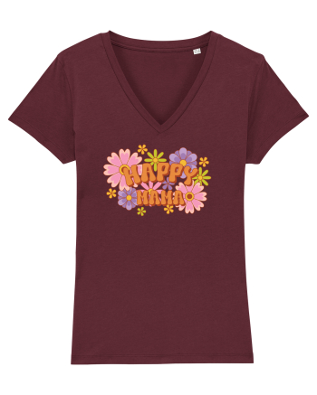 O mamă fericită retro Burgundy