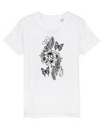 Fluturi și flori Tricou mânecă scurtă  Copii Mini Creator