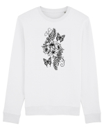 Fluturi și flori Bluză mânecă lungă Unisex Rise