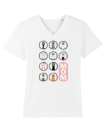 Cat mom Tricou mânecă scurtă guler V Bărbat Presenter