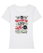 Lista lui Moș Crăciun Tricou mânecă scurtă guler larg fitted Damă Expresser