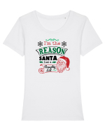 Lista lui Moș Crăciun Tricou mânecă scurtă guler larg fitted Damă Expresser