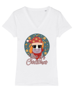 Bro, e Crăciunul Tricou mânecă scurtă guler V Damă Evoker