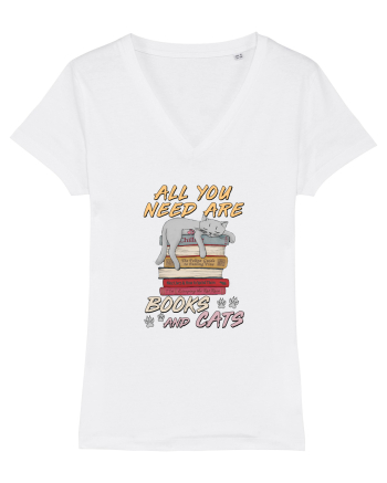 All you need are books and cats White