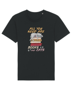 All you need are books and cats Tricou mânecă scurtă Unisex Rocker