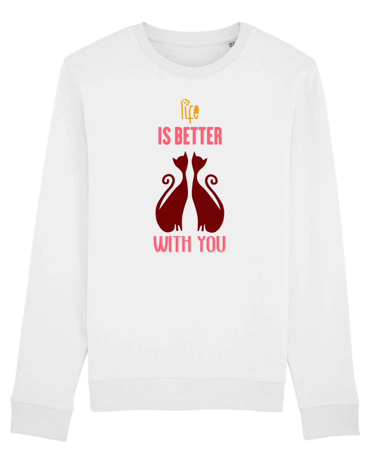 Bluză mânecă lungă Unisex Rise White