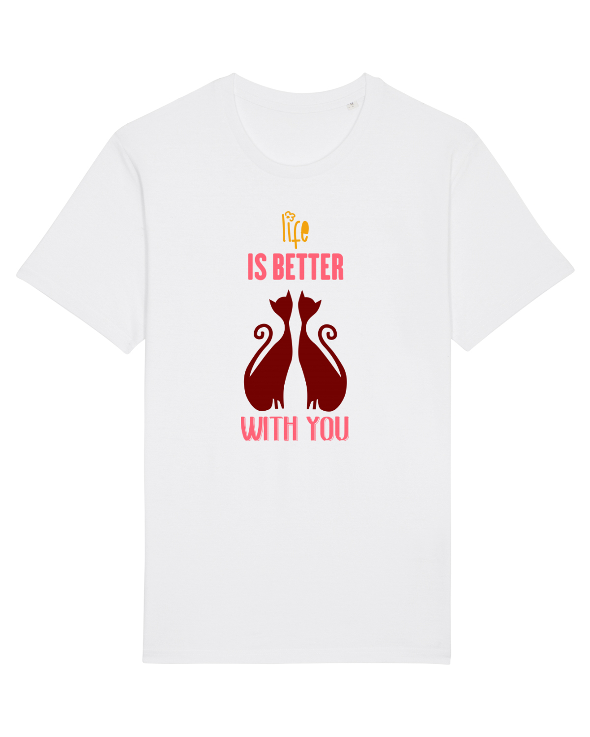 Tricou mânecă scurtă Unisex Rocker White