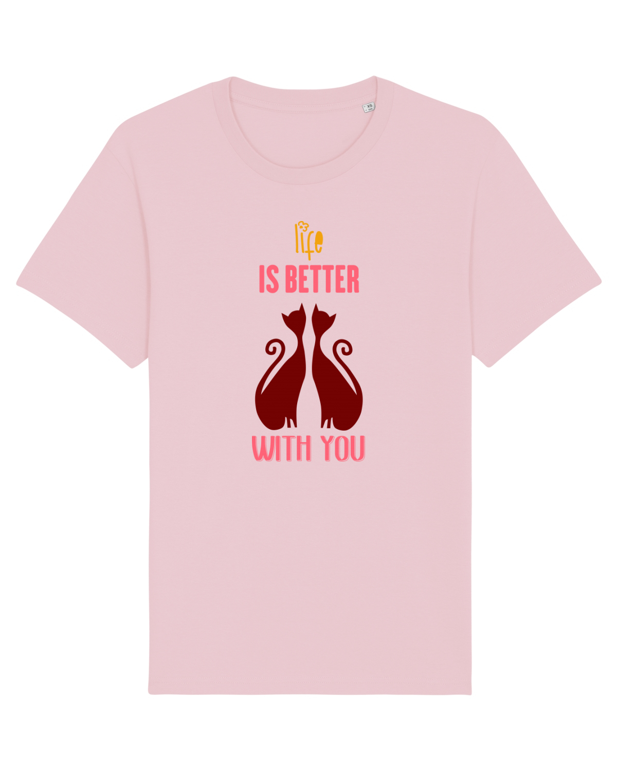 Tricou mânecă scurtă Unisex Rocker Cotton Pink