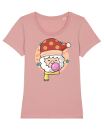 Llama de Crăciun Tricou mânecă scurtă guler larg fitted Damă Expresser
