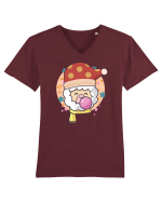 Llama de Crăciun Tricou mânecă scurtă guler V Bărbat Presenter