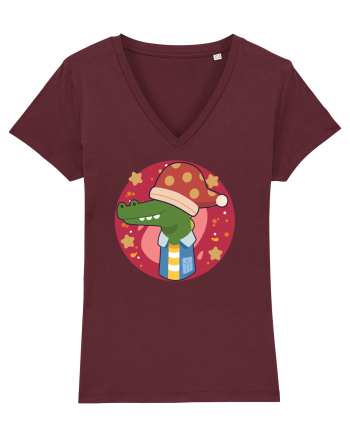 Crocodil de Crăciun Burgundy