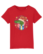 Crocodil de Crăciun Tricou mânecă scurtă  Copii Mini Creator