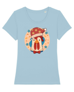 Găina de Crăciun Tricou mânecă scurtă guler larg fitted Damă Expresser