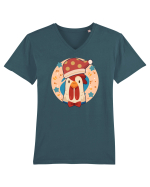 Găina de Crăciun Tricou mânecă scurtă guler V Bărbat Presenter