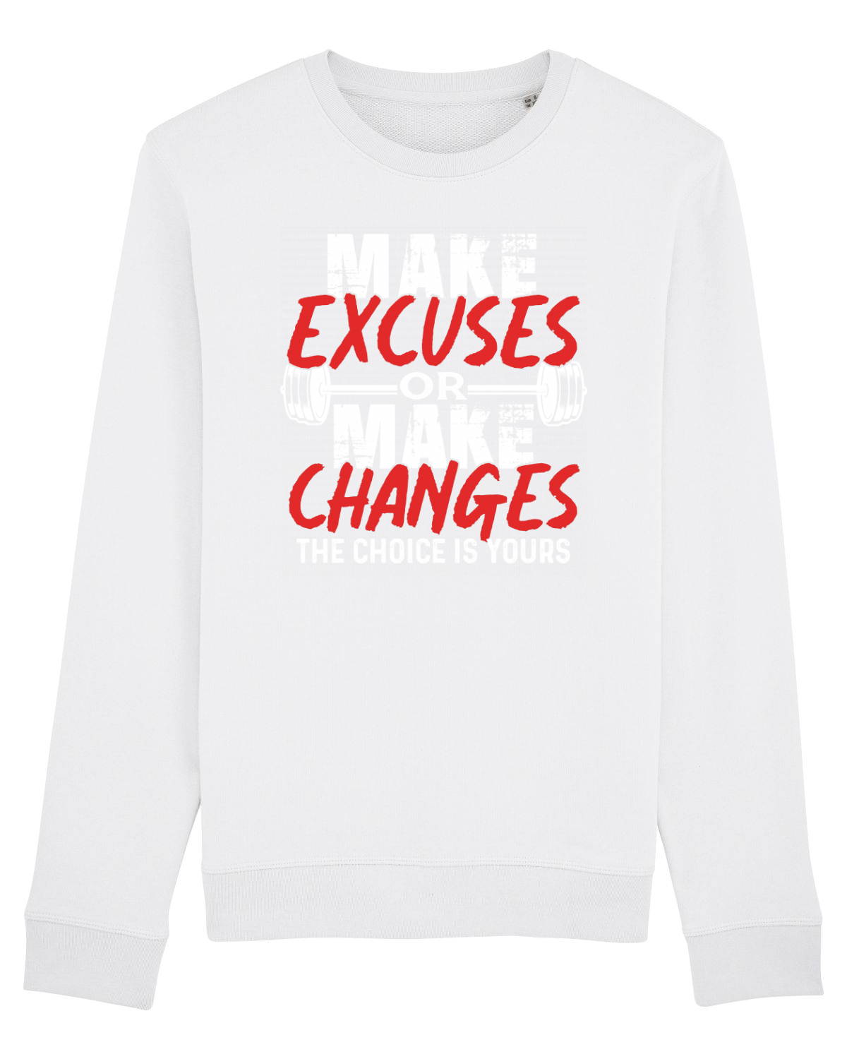 Bluză mânecă lungă Unisex Rise White