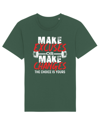 Make excuses or Make changes Bottle Green