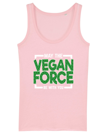 May The Vegan Force Be With You Cotton Pink